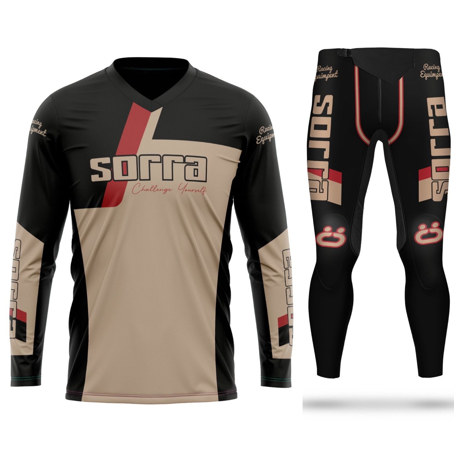 Sorra Classic Trial Clothing Set - Racing Retro Black & Gold