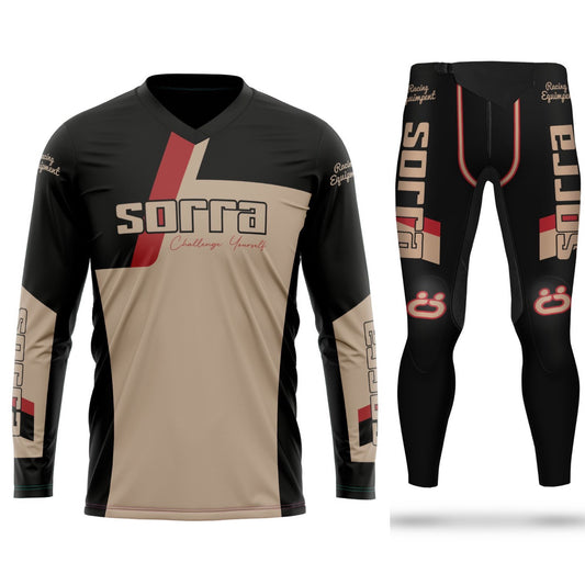 Sorra Classic Trial Clothing Set - Racing Retro Black & Gold