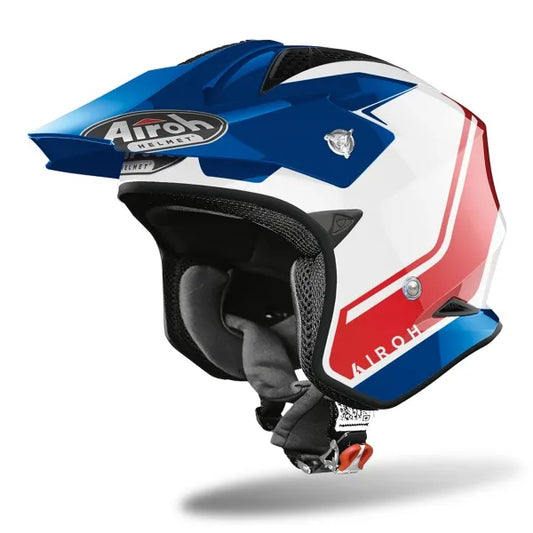 Airoh TRRS Keen Blue/Red Gloss Trials Helmet